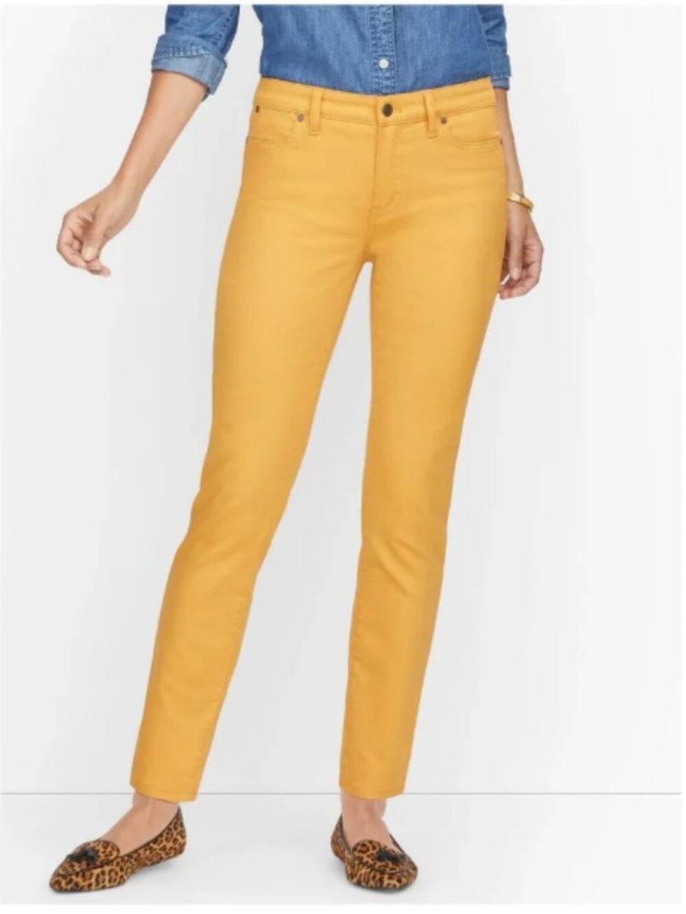 Talbots Slim Ankle Jean Gold Yellow